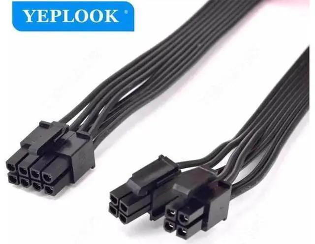 Alt view image 3 of 6 - CPU Power Cable 8Pin to 8Pin (4+4Pin), 60CM Modular PSU Wire Compatible with CoolerMaster MWE V2 Gold Fully Modular 550W 650W 750W 850W 1050W 1250W
