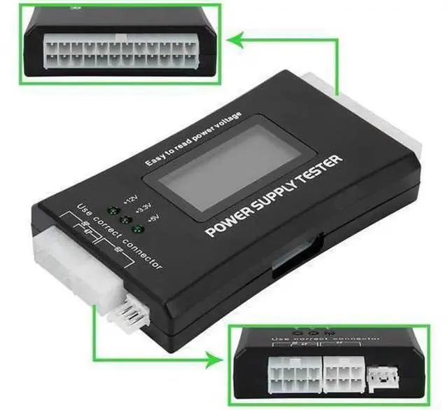 Alt view image 5 of 6 - 20+4 Pin LCD Power Supply Tester, Compatible with ATX ITX BTX Standard PSU, Supports PCI-E SATA HDD Power Interface Detection for PC Power Supply Inspection