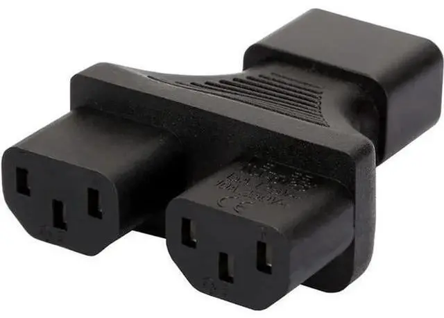 Main image of IEC320 Power Converter Adaptor, IEC C14 to Dual C13 Splitter Adapter, Universal IEC Socket Power Connector for Computer, TV, PDU, UPS Power Cord Connection