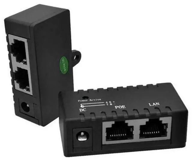 Alt view image 4 of 5 - 100Mbps Ethernet POE Separator, POE Network Splitter Hub, POE Power Supply Box, DC 5V-48V IEEE802.3af Standard, Extract Power From POE Cable for IP Camera, Wireless AP, Network Equipment