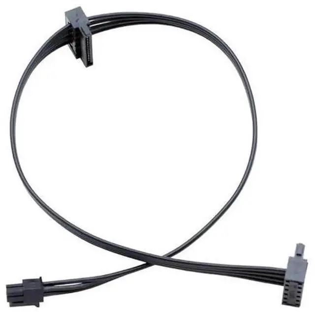 Main image of 2Pcs Mini 4Pin to Dual 15Pin SATA Power Cable, Mini 4P to 2X SATA 15Pin Hard Drive Power Cord, 45CM/17.7Inch Extension Wire for SSD HDD Storage Drives Power Supply Connection