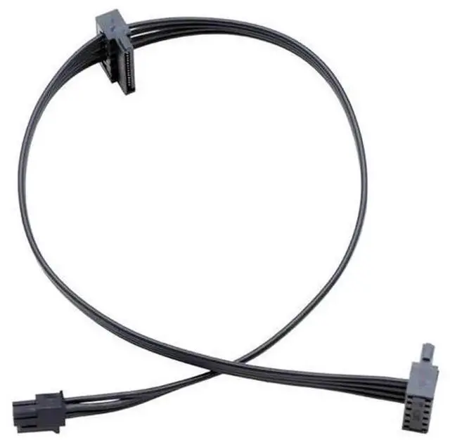 Alt view image 2 of 2 - 2Pcs Mini 4Pin to Dual 15Pin SATA Power Cable, Mini 4P to 2X SATA 15Pin Hard Drive Power Cord, 45CM/17.7Inch Extension Wire for SSD HDD Storage Drives Power Supply Connection
