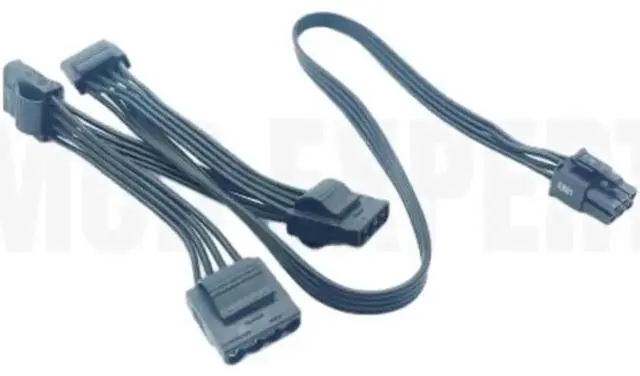 Alt view image 6 of 6 - 6Pin to 4 Molex IDE 4Pin Female Peripheral Modular Power Cable, Compatible for Seasonic Snow Silent 750W 1050W 1250W Modular PSU, Internal PC Power Extension Cord for Drives & Accessories