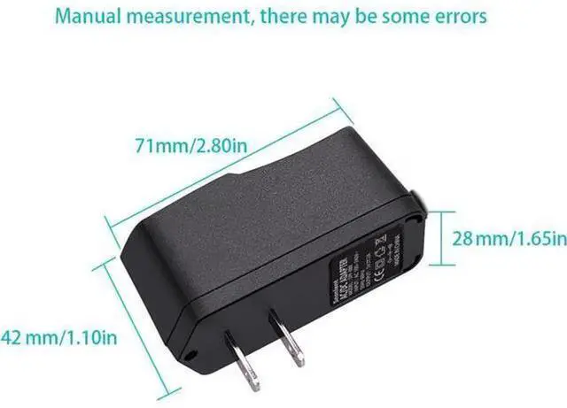 Alt view image 5 of 7 - 5V 2A AC DC Switching Power Adapter US Plug, 5V 2000mA Charger Compatible 5V 1A Equipment, DC Jack 5.5x2.5mm & 5.5x2.1mm Connector, Universal Power Supply Charger for LED Light, Camera, Electronic Gad