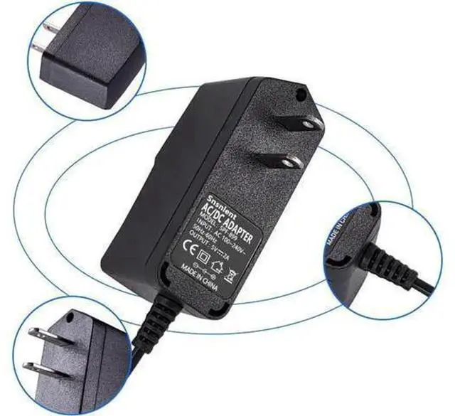 Alt view image 2 of 7 - 5V 2A AC DC Switching Power Adapter US Plug, 5V 2000mA Charger Compatible 5V 1A Equipment, DC Jack 5.5x2.5mm & 5.5x2.1mm Connector, Universal Power Supply Charger for LED Light, Camera, Electronic Gad