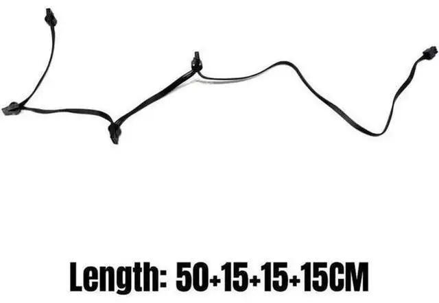 Alt view image 2 of 6 - Modular Power Cable with 4 Molex IDE 4Pin Female Connectors, Compatible for Seasonic FOCUS PLUS 550W 650W 750W 850W 1000W Platinum Fully Modular PSU, Internal PC Peripheral Power Extension Cord