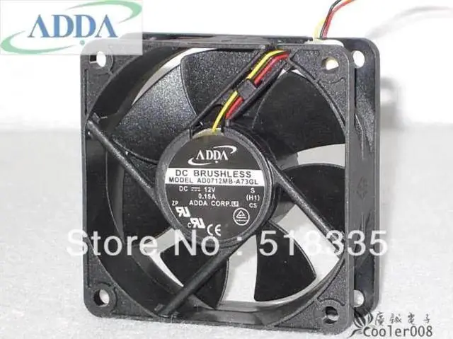 Main image of Replacement Cooling Fan for ADDA AD0712MB-A73GL, 7025 70×70×25mm DC 12V 0.15A 7cm Axial Fan, Computer Case Fan for Server Chassis, Industrial Equipment Cooling