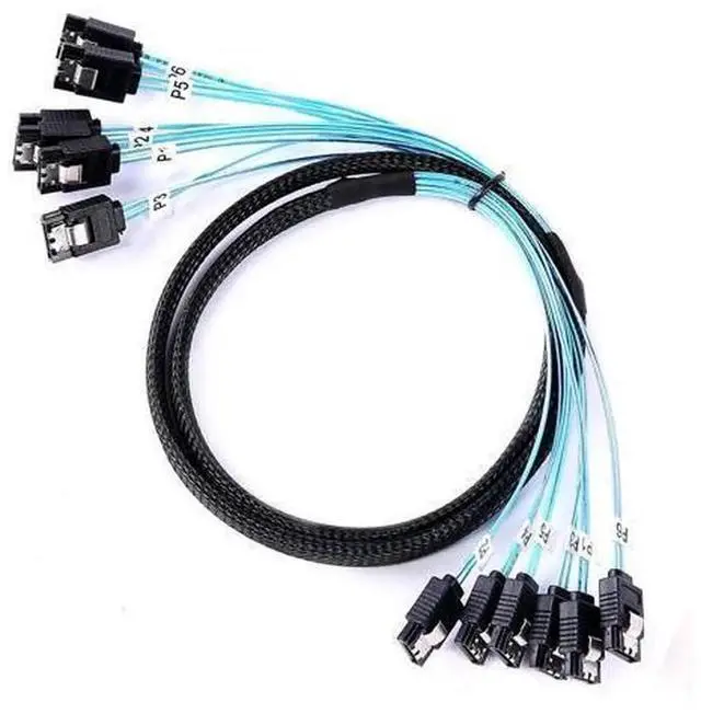 Main image of 6Pcs/Set 1M (3.3FT) SATA III 6Gbps Data Cables, High Speed SATA 3.0 Replacement Cables for Bitcoin Mining Rigs, Servers, HDD, SSD, RAID Cards, CD DVD Optical Drives