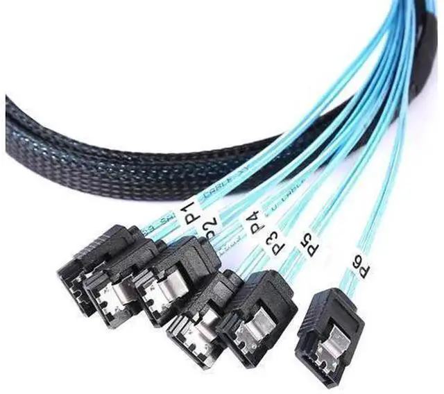 Alt view image 5 of 6 - 6Pcs/Set 1M (3.3FT) SATA III 6Gbps Data Cables, High Speed SATA 3.0 Replacement Cables for Bitcoin Mining Rigs, Servers, HDD, SSD, RAID Cards, CD DVD Optical Drives