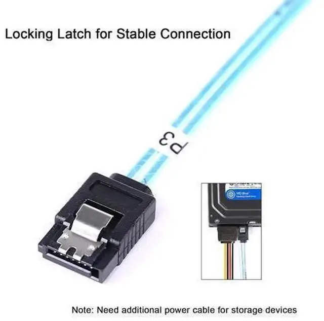 Alt view image 3 of 6 - 6Pcs/Set 1M (3.3FT) SATA III 6Gbps Data Cables, High Speed SATA 3.0 Replacement Cables for Bitcoin Mining Rigs, Servers, HDD, SSD, RAID Cards, CD DVD Optical Drives