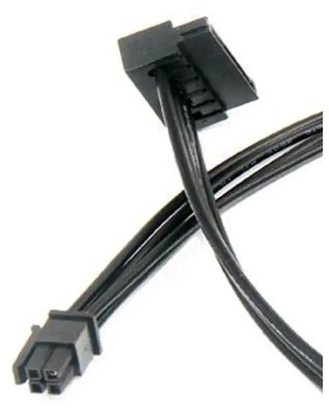 Alt view image 2 of 2 - 5mm Small 4Pin to 2-Port 15Pin SATA Power Cable, Mainboard SATA HDD SSD Power Adapter Cord Compatible with Lenovo M410 M415 B415 510SA Desktop Computer Hard Disk Power Supply Line