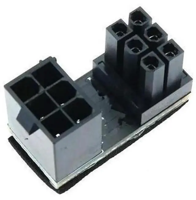 Main image of 2Pcs/Lot 180 Degree Angled 6Pin 8Pin Male to Female GPU Power Adapter Connector Plug Socket, Right Angle Graphics Card Power Port Converter for PC Gaming Video Card Chassis Cable Management
