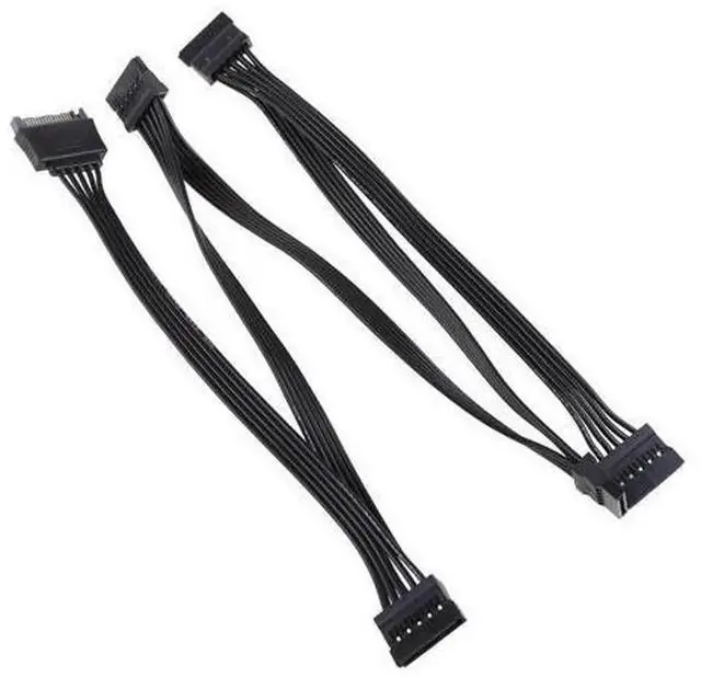 Alt view image 3 of 6 - 60cm SATA Power Splitter Cable, 15Pin SATA Male to 5 x 15Pin SATA Female Hard Drive Power Extension Cord, 1 in 5 HDD SSD Power Adapter Cable for PC, NAS, Server and BTC Mining Rig Storage Expansion