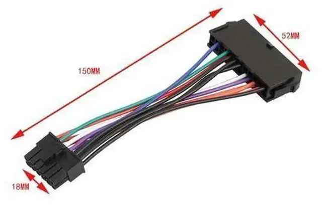 Alt view image 7 of 7 - 15cm ATX 24 Pin to 12 Pin Motherboard Power Conversion Cable, Mainboard PSU Adapter Cord Compatible with Q87H3-AM Mainboard Desktop PC Hardware Upgrade