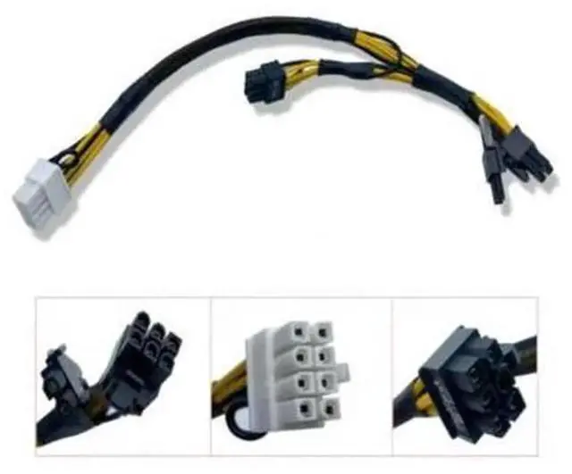 Main image of N08NH 0N08NH 9H6FV 09H6FV GPU Split Power Adapter Cable, Compatible with Dell PowerEdge R720 R730 R720XD R730XD Precision T7910 Server Riser Graphics Card Power Conversion Cord