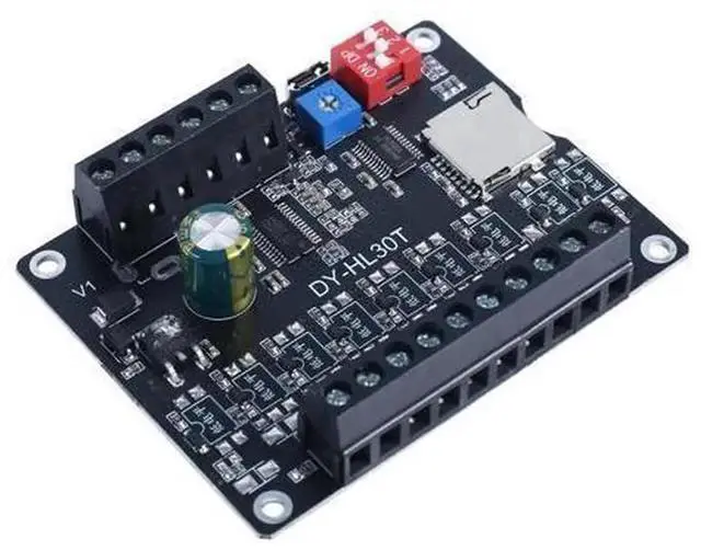 Main image of DY-L30T 30W MP3 Voice Playback Module, 9 Trigger Music Player Amplifier Board, Support TF Card Max 32G, WAV MP3 Format, DC 12V 24V Powered, with A-AB01 Control Terminal