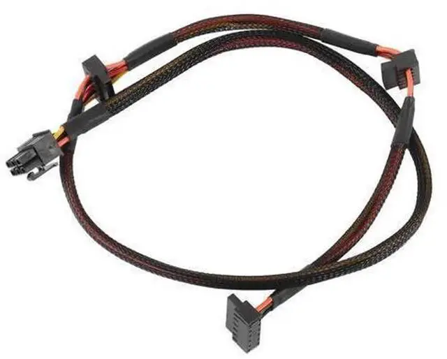 Main image of Modular PSU 6Pin Male to 3-Port 15Pin SATA Power Cable, 18AWG 80cm Modular Power Supply Extension Cord, Compatible with Antec NP, TP, ECO Series PSU for HDD SSD Optical Drive(1PCS)