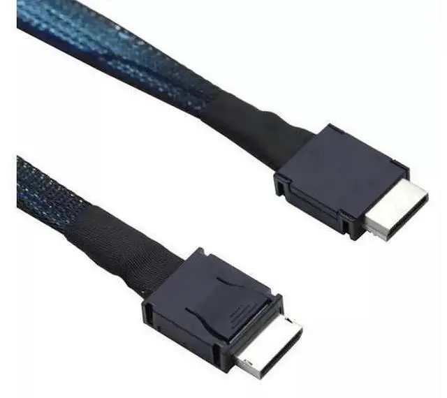 Alt view image 5 of 5 - 100CM PCIE Oculink SFF-8611 4i to Mini SAS SFF-8611 4i Data Cable, Internal Server High Speed Interconnection Cord, Oculink to SFF8611 Transmission Wire for GPU, RAID Card, Storage Server Hardware Con