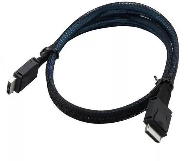 Alt view image 4 of 5 - 100CM PCIE Oculink SFF-8611 4i to Mini SAS SFF-8611 4i Data Cable, Internal Server High Speed Interconnection Cord, Oculink to SFF8611 Transmission Wire for GPU, RAID Card, Storage Server Hardware Con
