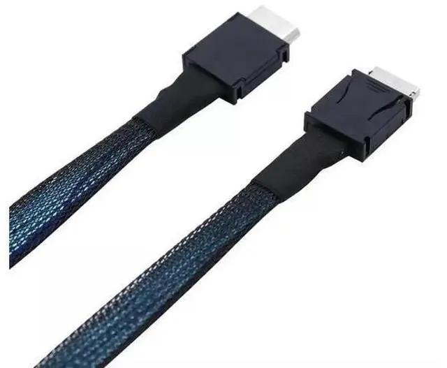 Alt view image 3 of 5 - 100CM PCIE Oculink SFF-8611 4i to Mini SAS SFF-8611 4i Data Cable, Internal Server High Speed Interconnection Cord, Oculink to SFF8611 Transmission Wire for GPU, RAID Card, Storage Server Hardware Con