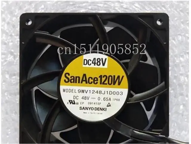 Main image of SANYO 9WV1248J1D003 DC 48V 0.65A 120x120x38mm Square Cooling Fan, High Speed Industrial Axial Fan Replacement for Server, Inverter, Cabinet Heat Dissipation
