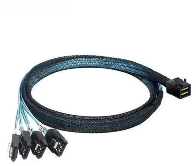 Main image of SFF-8643 Mini SAS HD to 4X SATA Reverse Breakout Cable, 12Gbps Internal Storage Cable, Reverse Definition Target Cable for Server Mini HD Hard Drive Backplane Connection