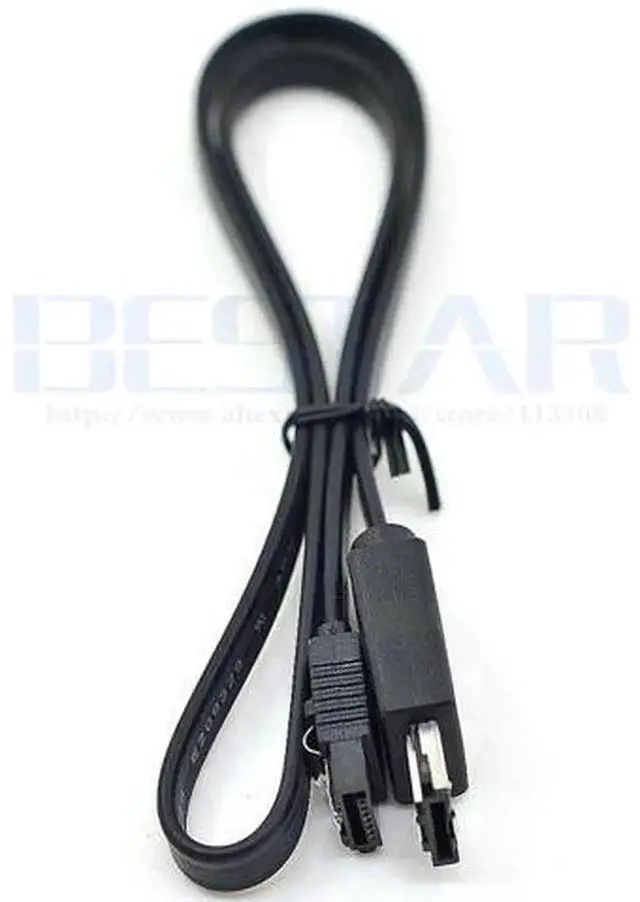 Alt view image 2 of 5 - 2 Ports SATA to eSATA PCI Bracket Cable, 3-in-1 Adapter with IDE 4 Pin Power, 30cm 2ft Extension Cord, Convert Internal SATA to External eSATA for Desktop PC Chassis Expansion Slot, Universal Compatib