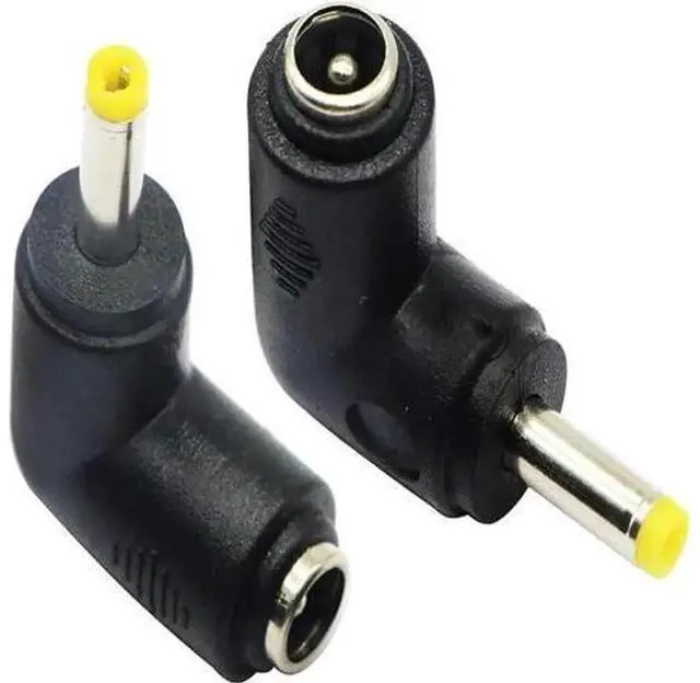 Main image of 2 Pack DC 4.0x1.7mm Male 90 Degree Right Angle to DC 5.5x2.1mm Female Power Adapter Cable, DC Barrel Jack Charging Connector Cord, Compatible with Laptops, Routers, CCTV Cameras, LED Strips, Various D