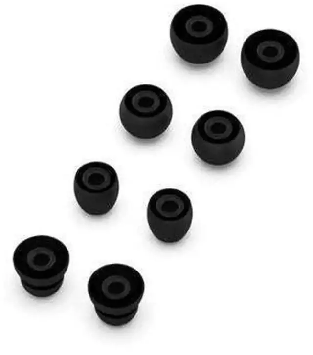 Main image of Universal Soft Silicone Headphone Earpads, 4 Pairs Black Replacement Earbuds Tips, Anti-Slip Noise Isolating Ear Tips, Compatible with Most In-Ear Earphones, Comfort Ear Cushions for Sports Daily Use