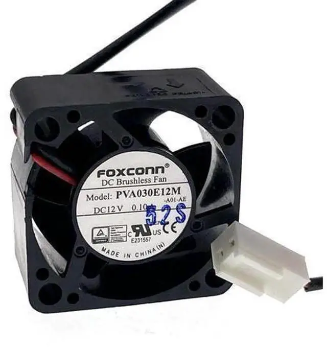 Main image of 1Pcs PVA030E12M -A01-AE Cooling Fan, Replacement for FOXCONN 3015 Fan, 30x30x15mm 12V 0.10A 7000RPM 3CM Industrial Fan, Suitable for Industrial Computer & Set Top Box