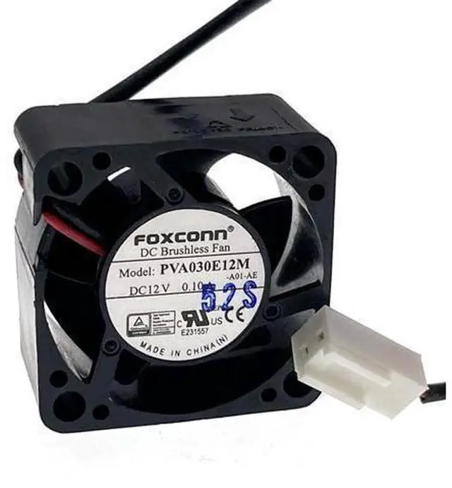 Alt view image 5 of 6 - 1Pcs PVA030E12M -A01-AE Cooling Fan, Replacement for FOXCONN 3015 Fan, 30x30x15mm 12V 0.10A 7000RPM 3CM Industrial Fan, Suitable for Industrial Computer & Set Top Box