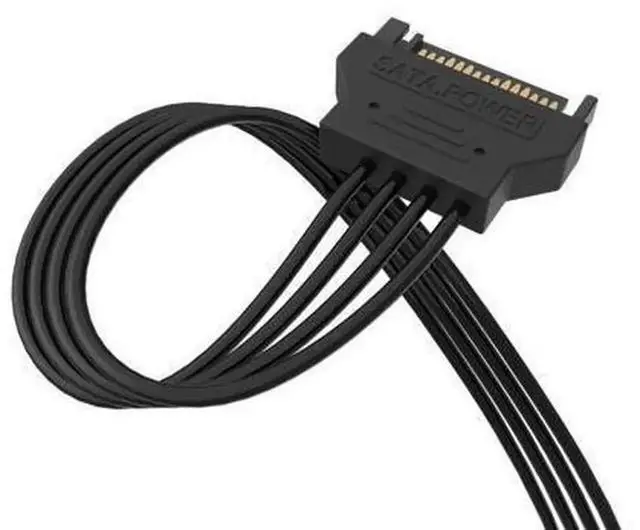 Alt view image 5 of 7 - 3 Pack 50cm Straight SATA Power Extension Cable, 15 Pin SATA Male to Female Power Extender Adapter Cord for Serial ATA HDD SSD CD Writer CD ROM Optical Drives