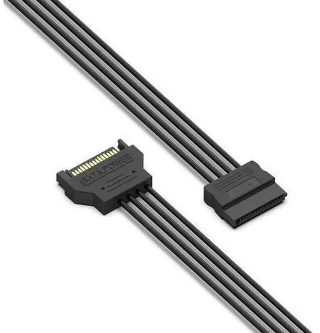 Alt view image 7 of 7 - 3 Pack 50cm Straight SATA Power Extension Cable, 15 Pin SATA Male to Female Power Extender Adapter Cord for Serial ATA HDD SSD CD Writer CD ROM Optical Drives