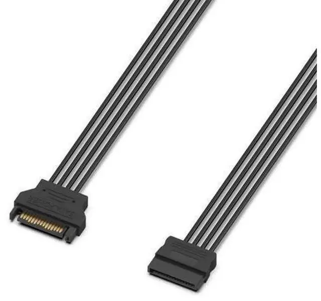 Alt view image 6 of 7 - 3 Pack 50cm Straight SATA Power Extension Cable, 15 Pin SATA Male to Female Power Extender Adapter Cord for Serial ATA HDD SSD CD Writer CD ROM Optical Drives
