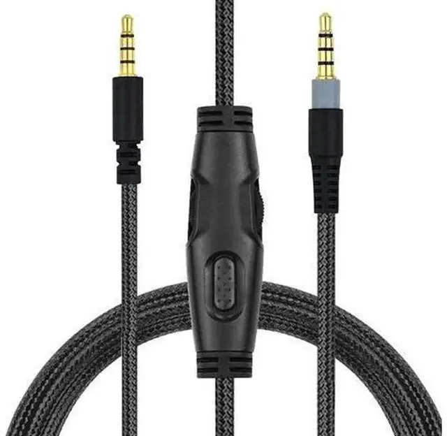 Main image of Replacement Aux Cable for Cloud Gaming Headset, 3.5mm Audio Cord with Inline Mute Switch, Detachable Headphone Cable Repair Part for Cloud Series Gaming Headsets