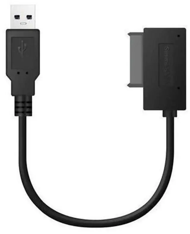 Alt view image 5 of 5 - 35CM Slimline SATA to USB 2.0 Adapter Cable, 6P+7P 13Pin CD DVD-ROM Converter Cord, Slim SATA Optical Drive USB Cable for PC Laptop Notebook