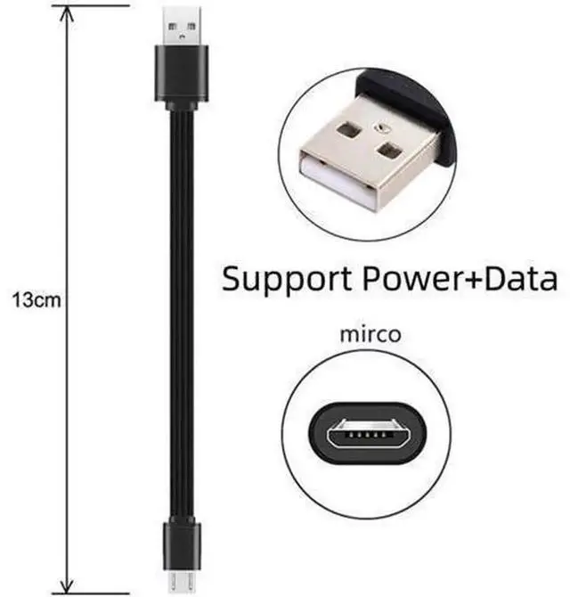 Alt view image 7 of 7 - USB 2.0 Type-A Male to Mini Micro USB Type-C Male Flat Slim FPC Cable, 13cm Flexible Ribbon Charging Data Cord for FPV Drone, Hard Disk, Mobile Phone, 3Pcs/Set