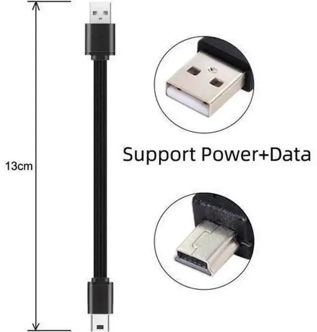 Alt view image 4 of 7 - USB 2.0 Type-A Male to Mini Micro USB Type-C Male Flat Slim FPC Cable, 13cm Flexible Ribbon Charging Data Cord for FPV Drone, Hard Disk, Mobile Phone, 3Pcs/Set