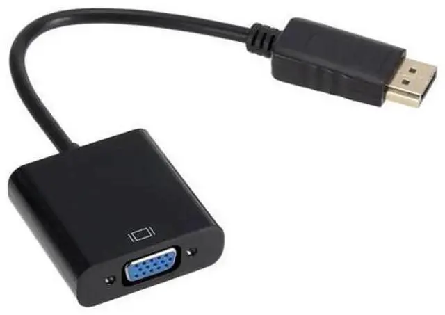 Main image of DisplayPort DP to VGA Adapter, DP Male to VGA Female Video Signal Converter for PC Desktop Laptop, Video Display Connector, Packed with Slide Card Blister, 1 Piece