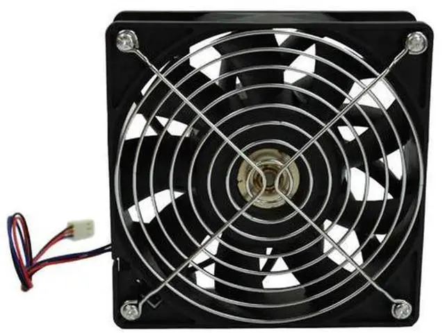 Alt view image 3 of 6 - 120mm 12cm High CFM Computer Case Cooling Fan FFC1212DE, DC 12V 3-Pin 3-Wire CPU Cooler Fan, 4000RPM 200CFM High Speed Fan with Metal Finger Safety Guard Grill for PC Chassis & Industrial Cooling