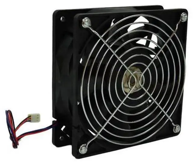 Alt view image 4 of 6 - 120mm 12cm High CFM Computer Case Cooling Fan FFC1212DE, DC 12V 3-Pin 3-Wire CPU Cooler Fan, 4000RPM 200CFM High Speed Fan with Metal Finger Safety Guard Grill for PC Chassis & Industrial Cooling