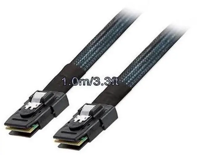 Alt view image 4 of 6 - Internal 36 Pin Mini SAS SFF-8087 to SFF-8087 Data Cable, Male to Male Mini SAS Cord, 50cm 1.65ft Server Cable for RAID Controller, SAS SATA HBA Card and Data Storage System