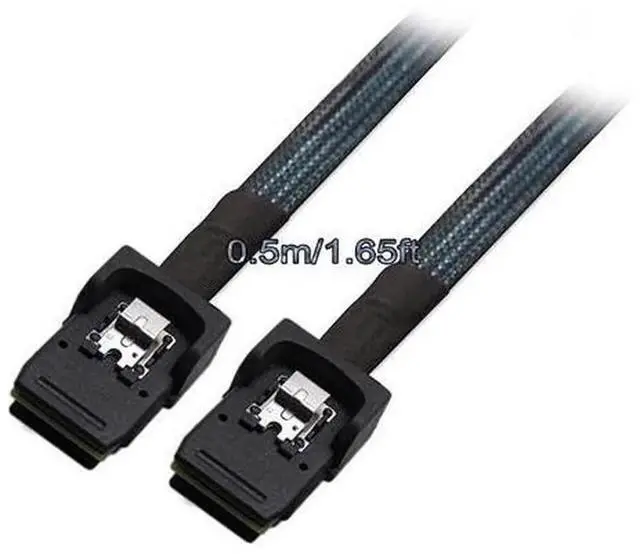 Alt view image 2 of 6 - Internal 36 Pin Mini SAS SFF-8087 to SFF-8087 Data Cable, Male to Male Mini SAS Cord, 50cm 1.65ft Server Cable for RAID Controller, SAS SATA HBA Card and Data Storage System