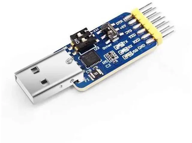 Main image of USB-UART 6-in-1 USB to Serial Converter, CP2102 Multifunctional Adapter Module, USB to TTL/RS485/RS232, Bidirectional Signal Conversion, Compatible with Windows Linux Arduino