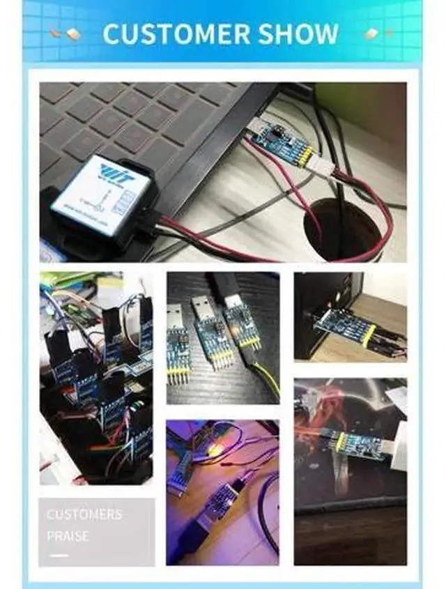 Alt view image 7 of 7 - USB-UART 6-in-1 USB to Serial Converter, CP2102 Multifunctional Adapter Module, USB to TTL/RS485/RS232, Bidirectional Signal Conversion, Compatible with Windows Linux Arduino