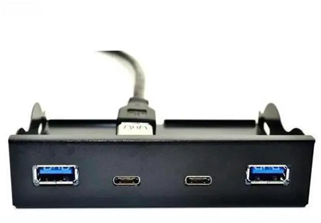 Main image of 3.5 Inch Floppy Bay Front Panel USB Hub, 2 USB3.0 + 2 USB3.1 Type-C Ports with 20Pin Connector, Internal Expansion Hub for Desktop Computer