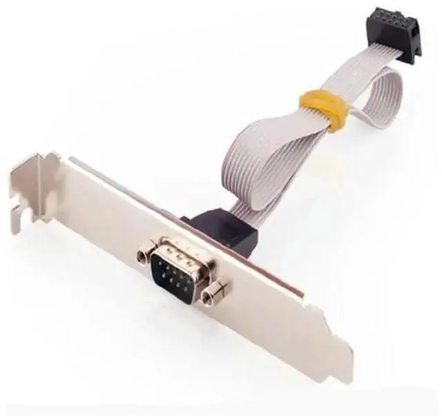 Main image of 10Pin to DB9 Serial Port Bracket Cable, Motherboard 10P to 9P RS232 DB9 Male COM Port Extension Cable for Desktop Computer