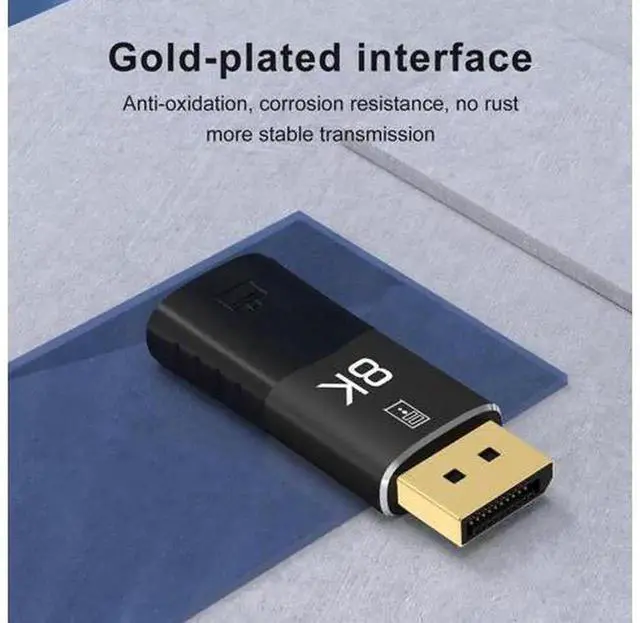 Alt view image 3 of 7 - 8K DisplayPort to HDMI-Compatible Adapter, DP1.4 Male to HDMI2.1 Female Coupler, Support 8K@30Hz & 4K@120Hz Video Extension Extender, Black
