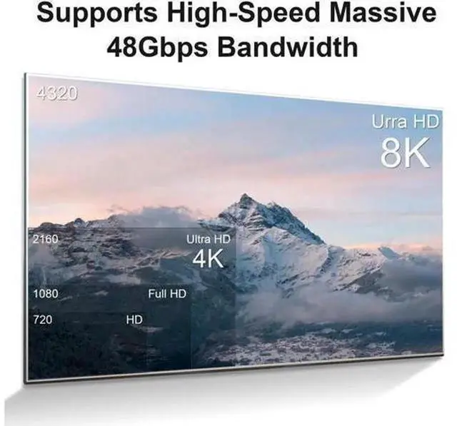 Alt view image 2 of 7 - 8K DisplayPort to HDMI-Compatible Adapter, DP1.4 Male to HDMI2.1 Female Coupler, Support 8K@30Hz & 4K@120Hz Video Extension Extender, Black