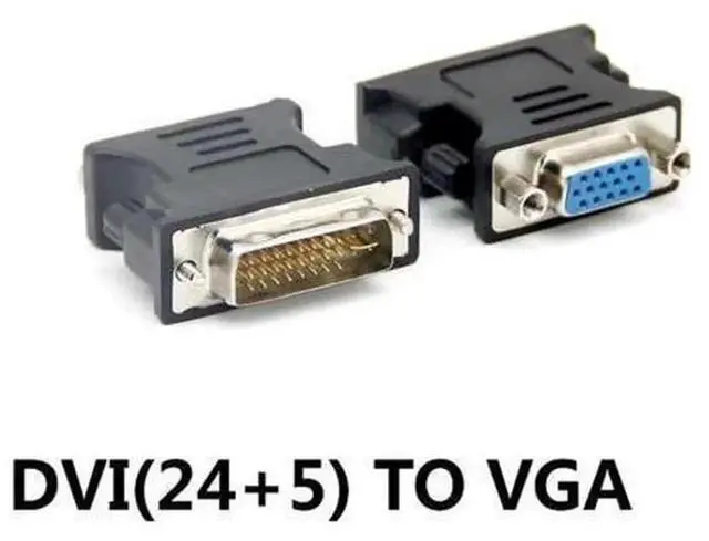 Main image of DVI-I 24+5 Pin Male to VGA Female Adapter, DVI to VGA HD Video Converter for Graphics Card, PC, HDTV and Projector